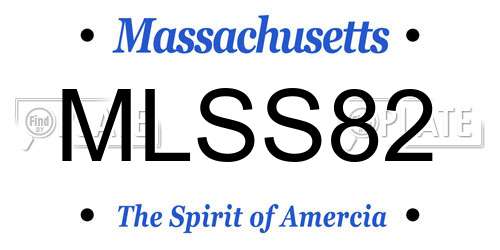 MLSS82 Massachusetts License Plate