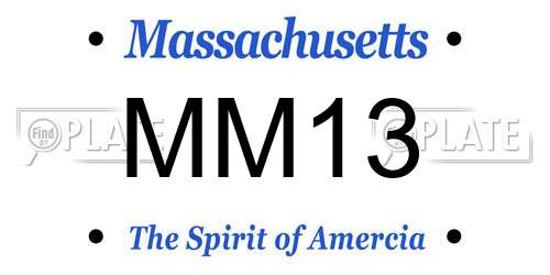 MM13 Massachusetts License Plate