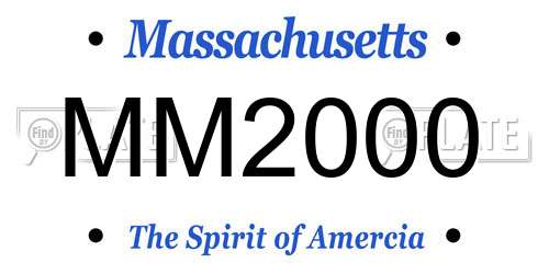 MM2000 Massachusetts License Plate