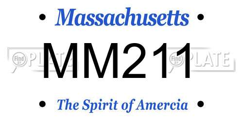MM211 Massachusetts License Plate