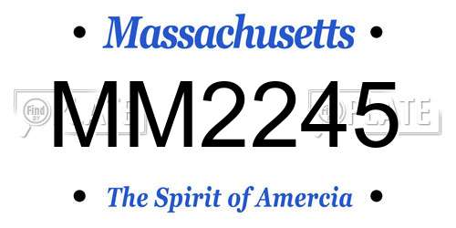 MM2245 Massachusetts License Plate