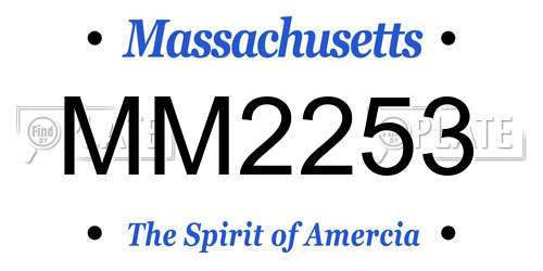 MM2253 Massachusetts License Plate