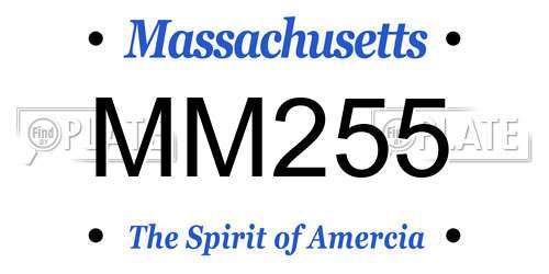 MM255 Massachusetts License Plate