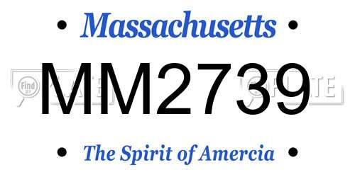 MM2739 Massachusetts License Plate