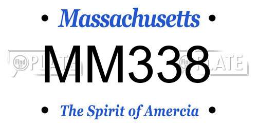 MM338 Massachusetts License Plate