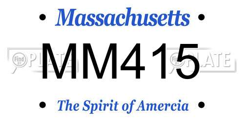 MM415 Massachusetts License Plate