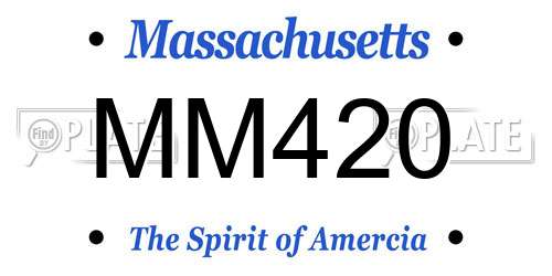 MM420 Massachusetts License Plate