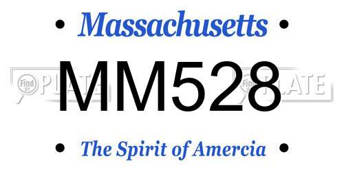 MM528 Massachusetts License Plate