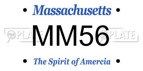 MM56 Massachusetts License Plate