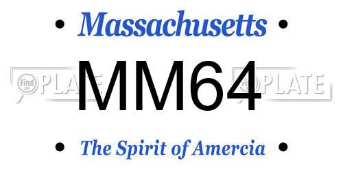 MM64 Massachusetts License Plate