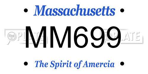 MM699 Massachusetts License Plate