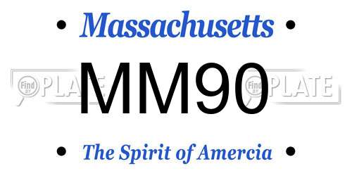 MM90 Massachusetts License Plate