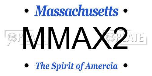 MMAX2 Massachusetts License Plate