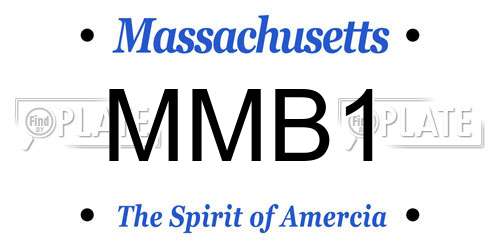 MMB1 Massachusetts License Plate