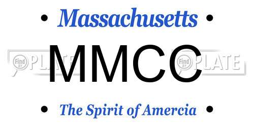 MMCC Massachusetts License Plate