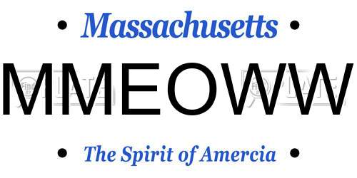 MMEOWW Massachusetts License Plate