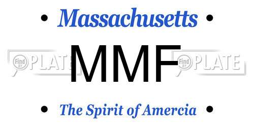 MMF Massachusetts License Plate
