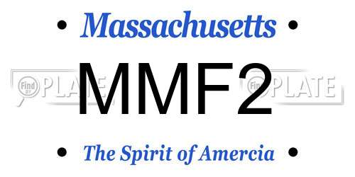 MMF2 Massachusetts License Plate