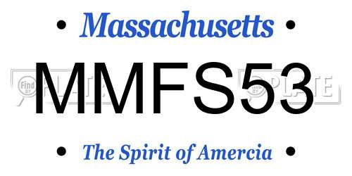 MMFS53 Massachusetts License Plate