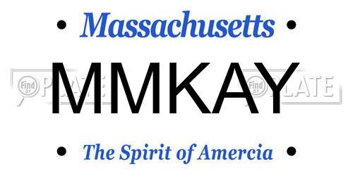 MMKAY Massachusetts License Plate