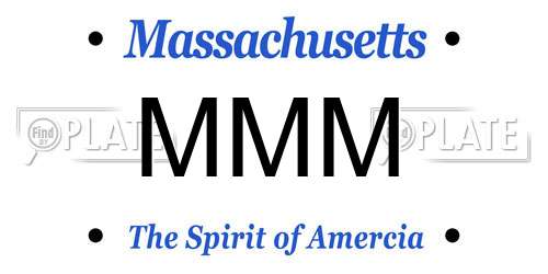 MMM Massachusetts License Plate
