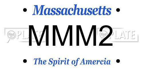 MMM2 Massachusetts License Plate