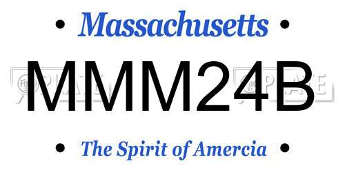 MMM24B Massachusetts License Plate