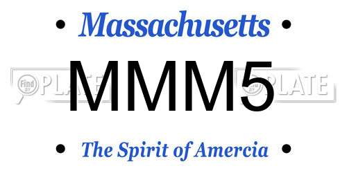MMM5 Massachusetts License Plate
