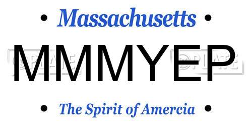 MMMYEP Massachusetts License Plate