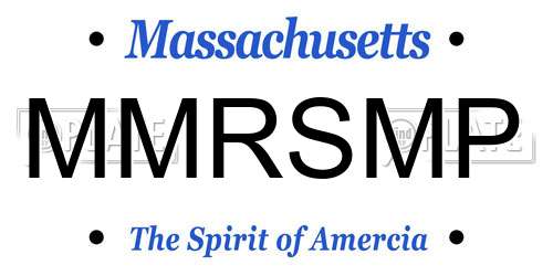 MMRSMP Massachusetts License Plate