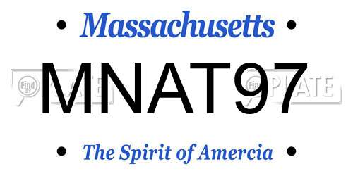 MNAT97 Massachusetts License Plate