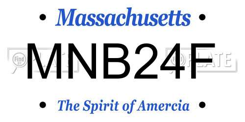 MNB24F Massachusetts License Plate