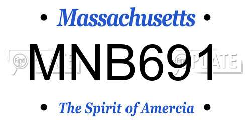 MNB691 Massachusetts License Plate