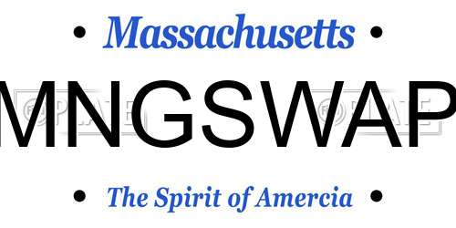 MNGSWAP Massachusetts License Plate