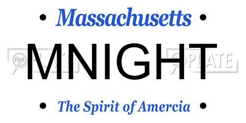 MNIGHT Massachusetts License Plate