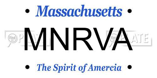 MNRVA Massachusetts License Plate