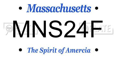 MNS24F Massachusetts License Plate