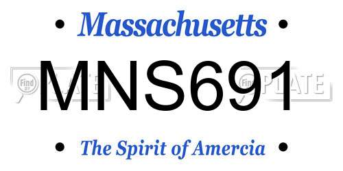 MNS691 Massachusetts License Plate