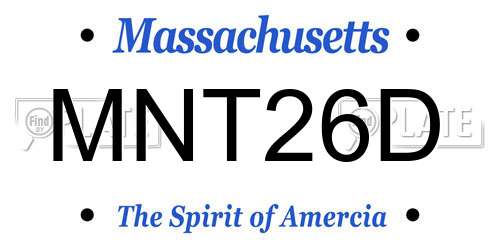 MNT26D Massachusetts License Plate