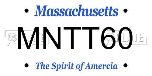 MNTT60 Massachusetts License Plate