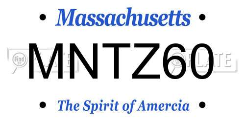 MNTZ60 Massachusetts License Plate