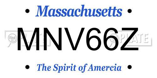 MNV66Z Massachusetts License Plate
