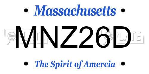 MNZ26D Massachusetts License Plate