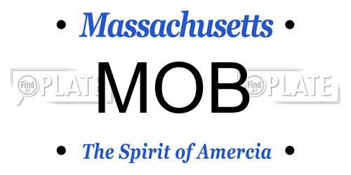 MOB Massachusetts License Plate