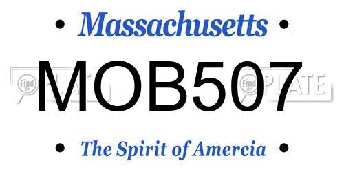MOB507 Massachusetts License Plate