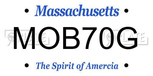 MOB70G Massachusetts License Plate