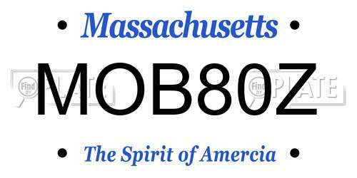 MOB80Z Massachusetts License Plate