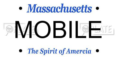 MOBILE Massachusetts License Plate