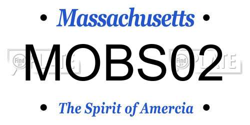 MOBS02 Massachusetts License Plate
