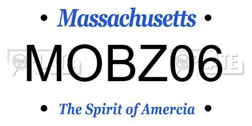 MOBZ06 Massachusetts License Plate